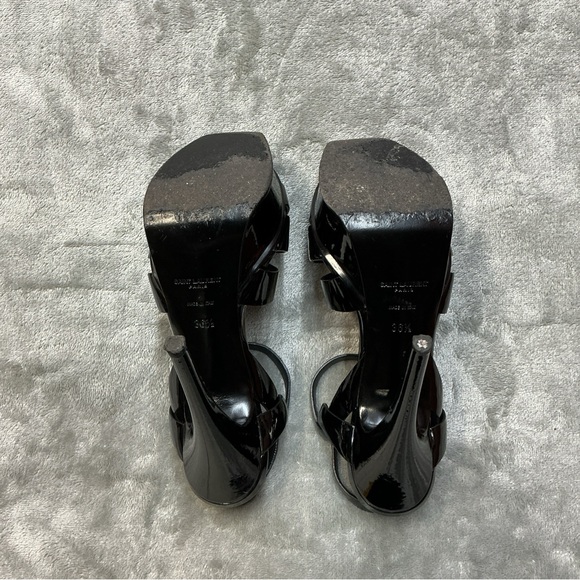 Yves Saint Laurent Tribute Woven paten Leather platform Sandals womens 36.5 - Picture 7 of 15